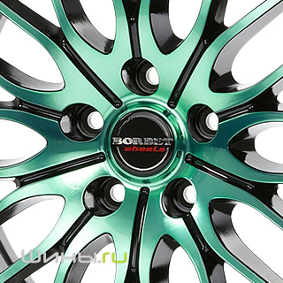 Borbet CW4 (Black Green Glossy)