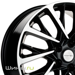 Khomen KHW1804 (Black-FP) R18 7.5j 5x112 ET39.0 DIA66.6