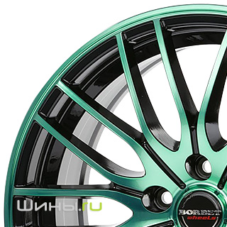 Borbet CW4 (Black Green Glossy)