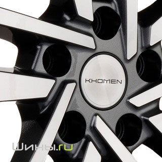 Khomen KHW1606 (Black-FP) R16 6.5j 5x108 ET50.0 DIA63.4